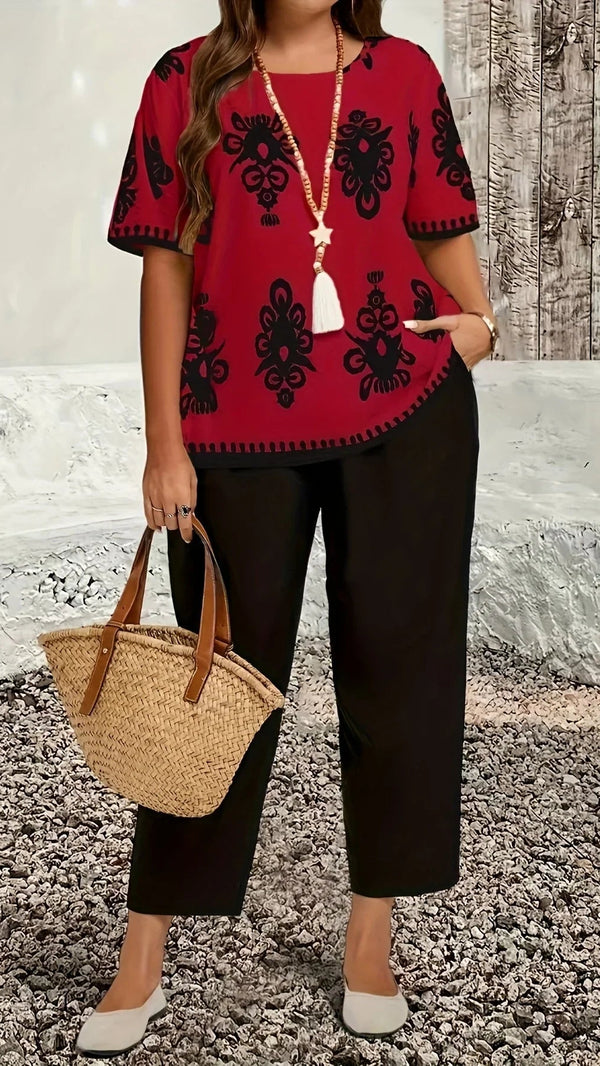 Nuria | Conjunto estampado tallas grandes