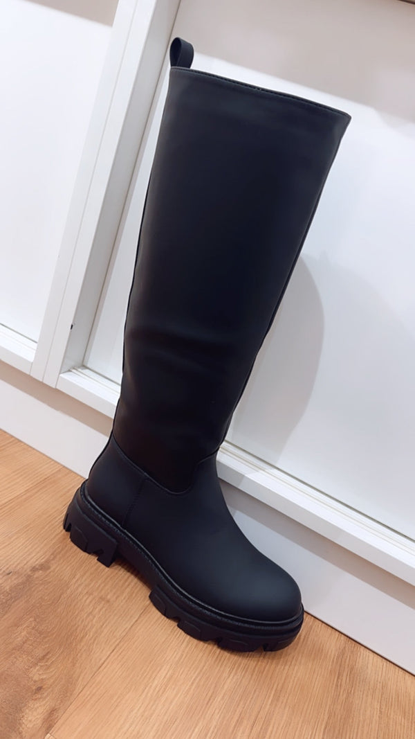 Silvia | Botas altas de efecto piel mate