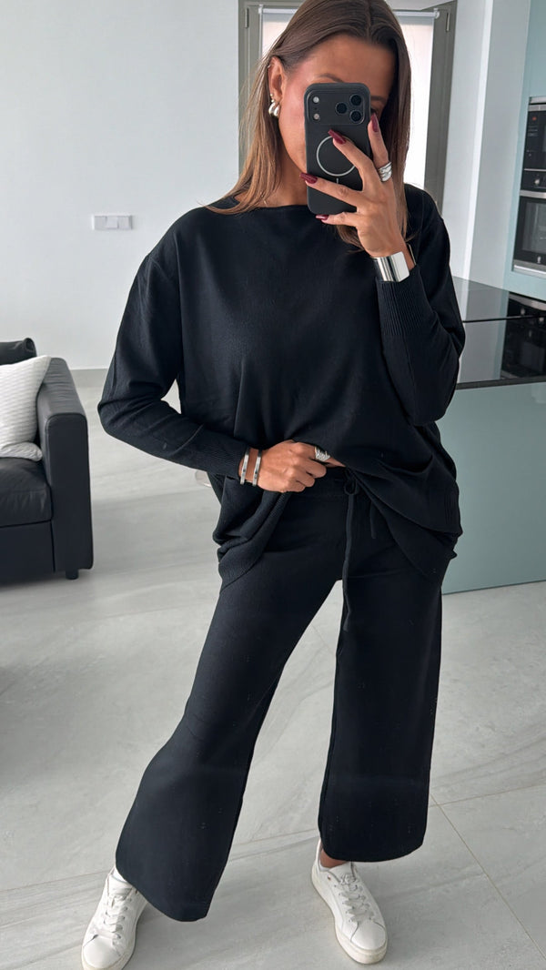 Natalia | Conjunto negro de punto