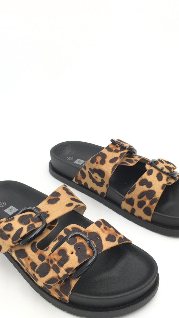 Esther | Sandalias de leopardo con hebillas