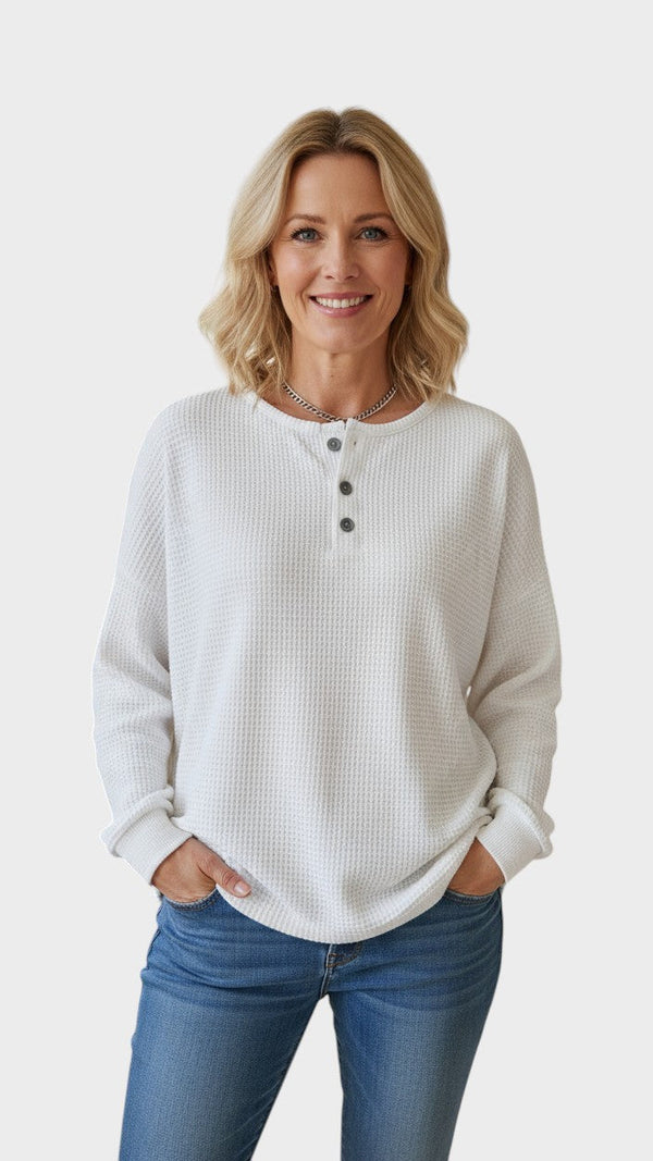 Sandra | Jersey texturizado con botones