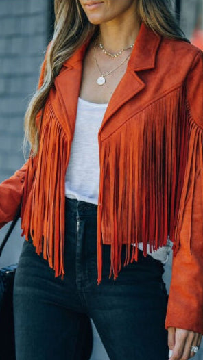 Úrsula | Chaqueta de ante flecada