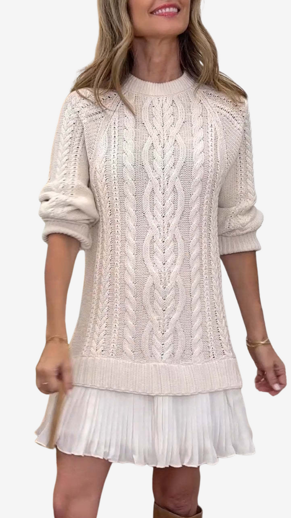 Felicidad | Vestido trenzado con plisado