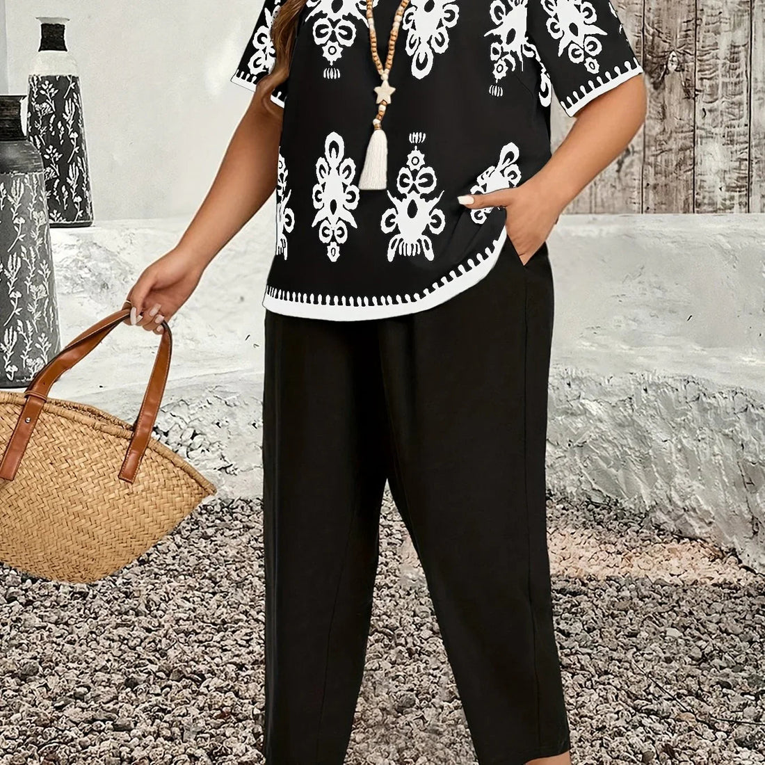 Nuria | Conjunto estampado tallas grandes