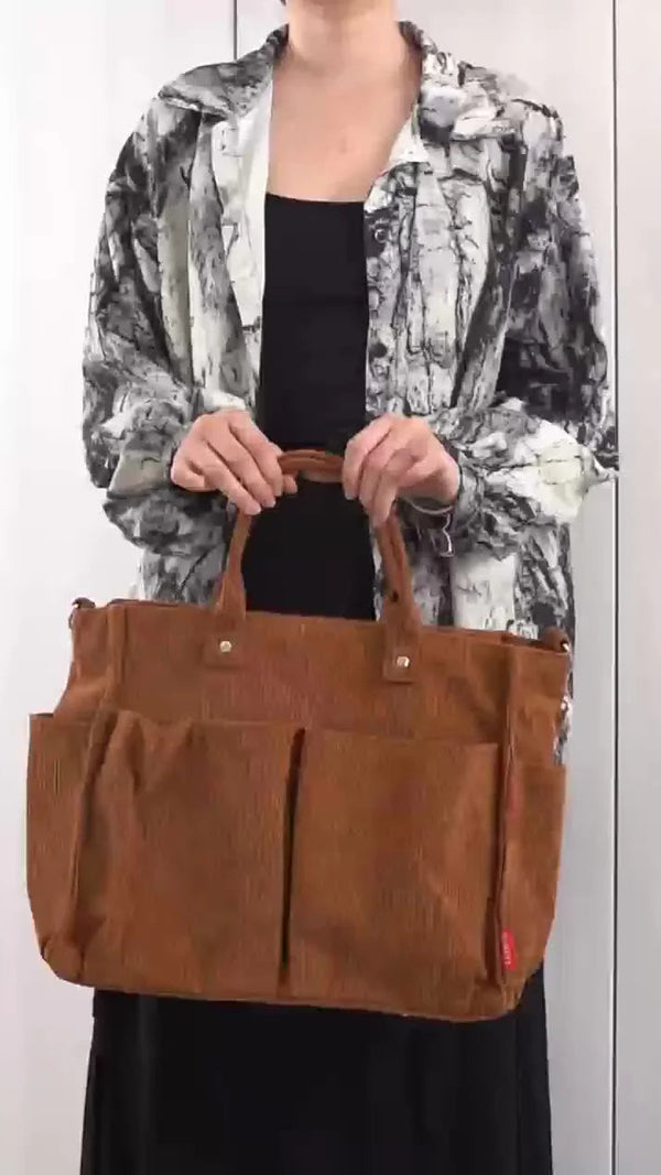María | Bolso de pana multibolsillos