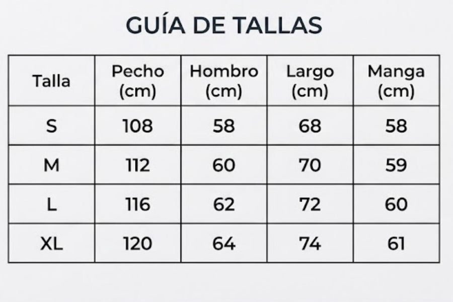 Guía de tallas