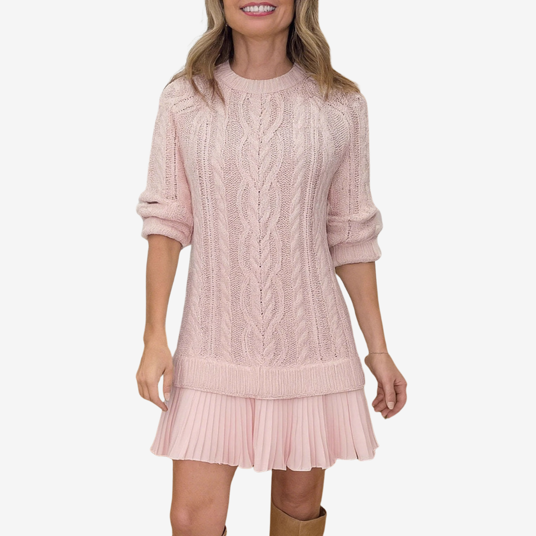 Felicidad | Vestido trenzado con plisado