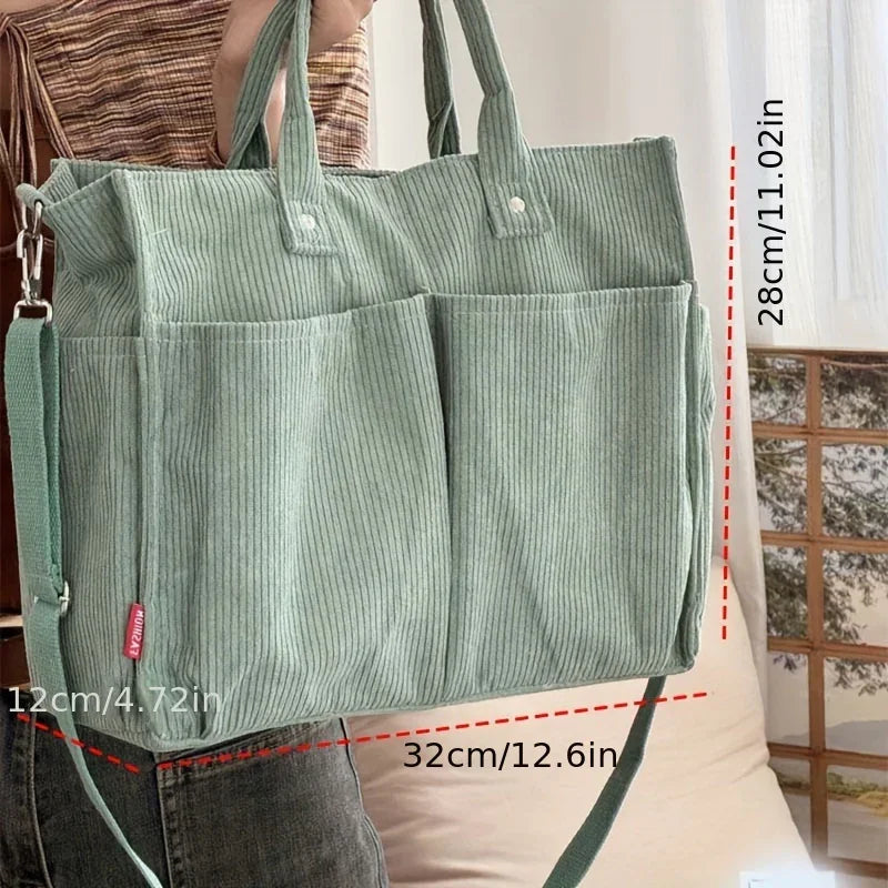 María | Bolso de pana multibolsillos