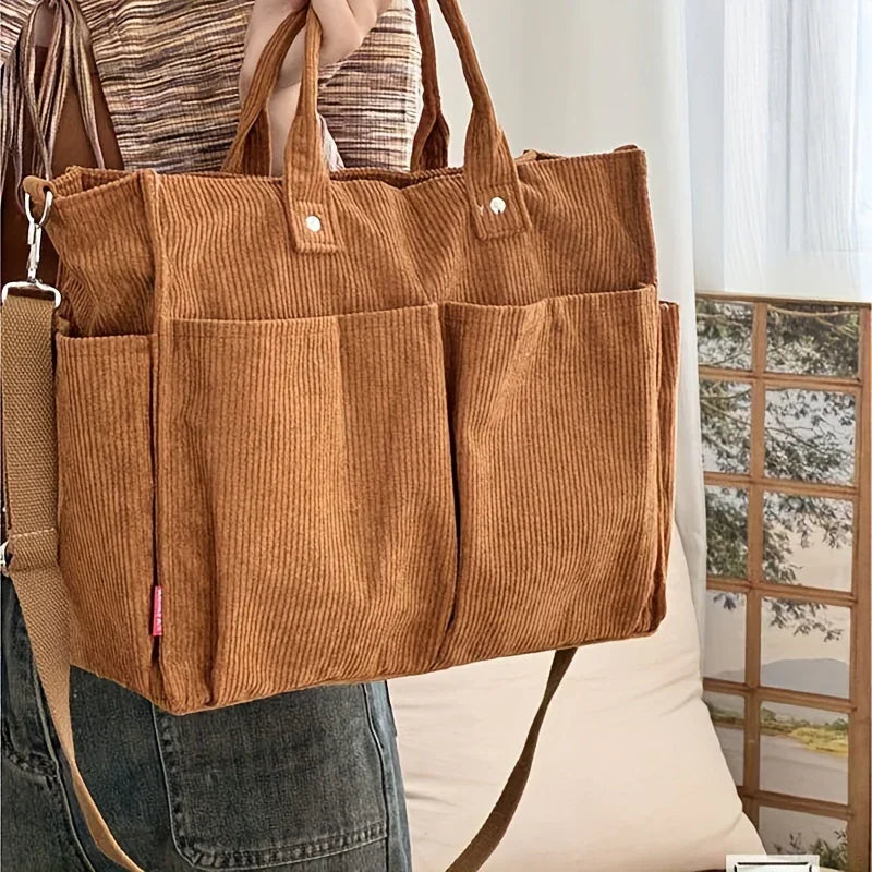 María | Bolso de pana multibolsillos