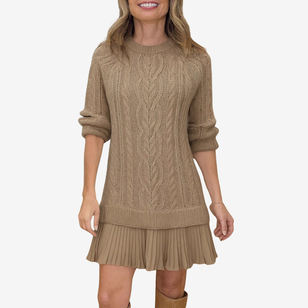 Felicidad | Vestido trenzado con plisado
