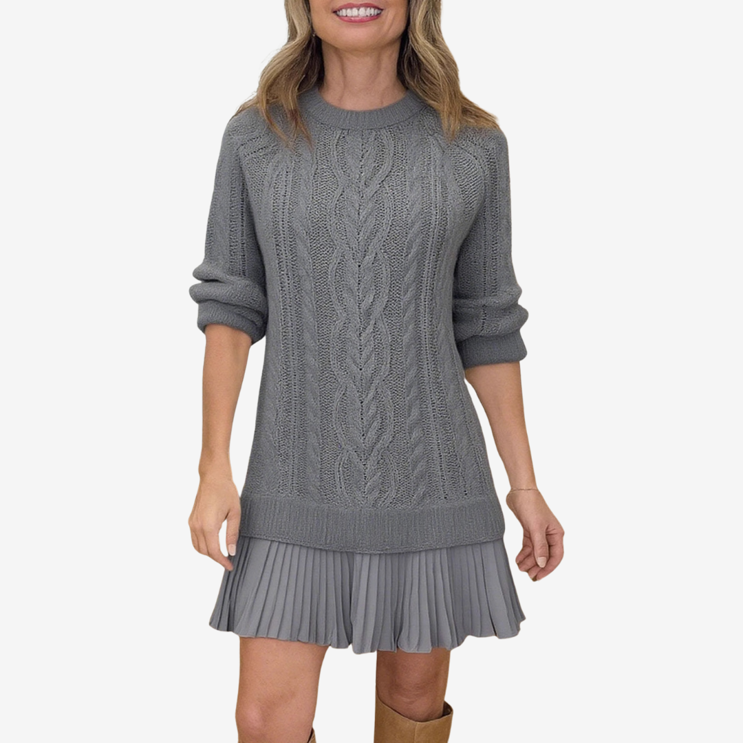 Felicidad | Vestido trenzado con plisado