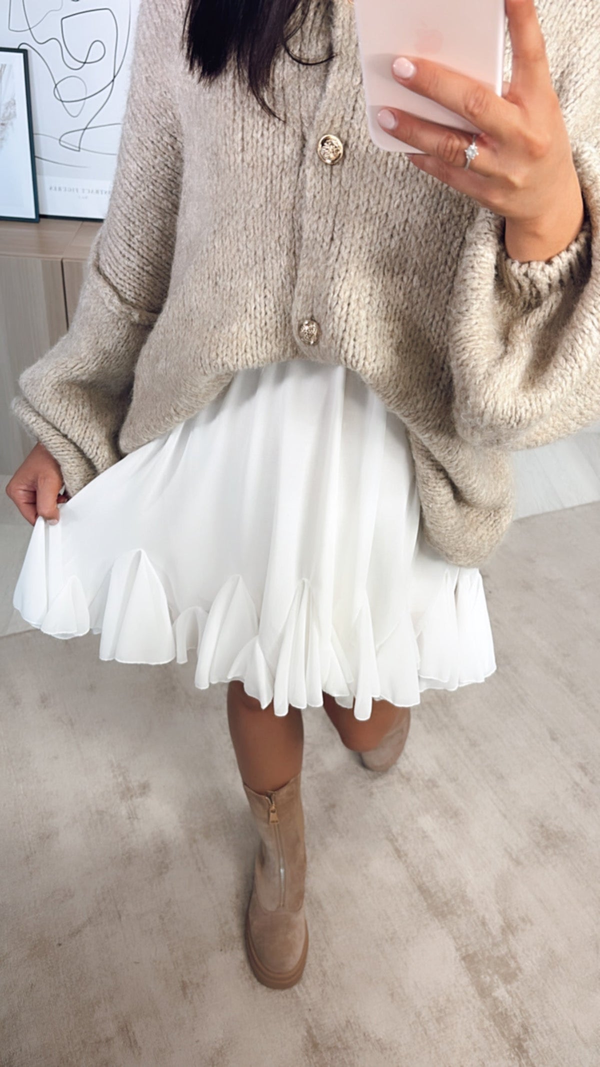 Blanca | Falda blanca con volantes