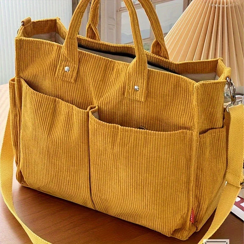 María | Bolso de pana multibolsillos