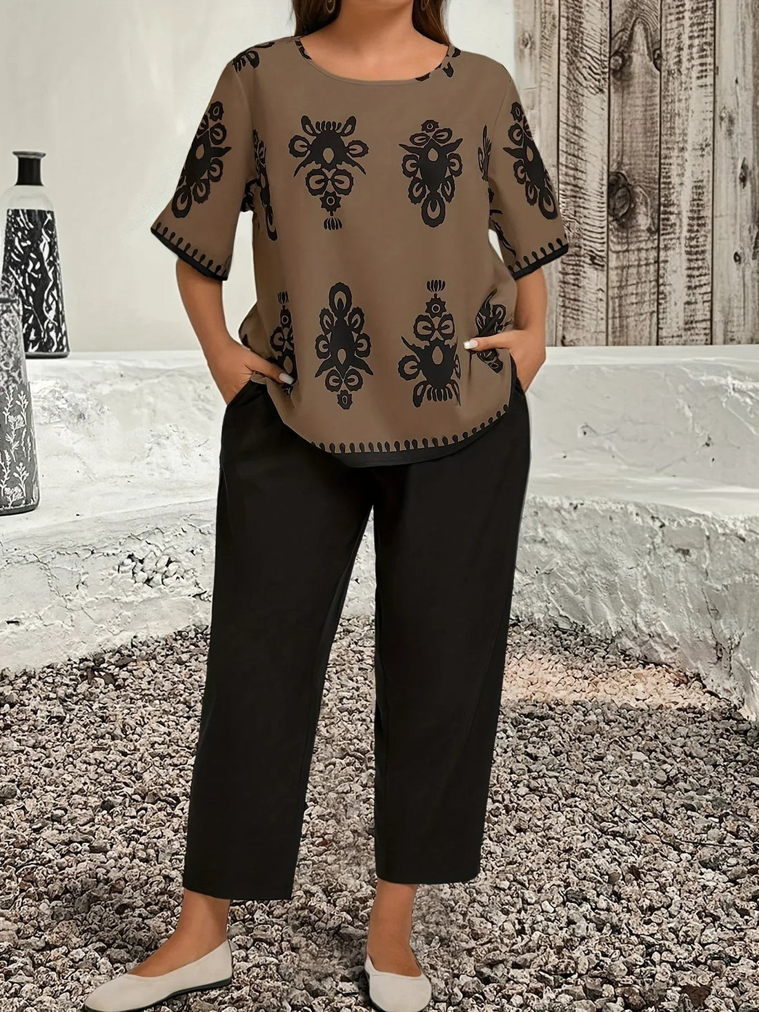 Nuria | Conjunto estampado tallas grandes