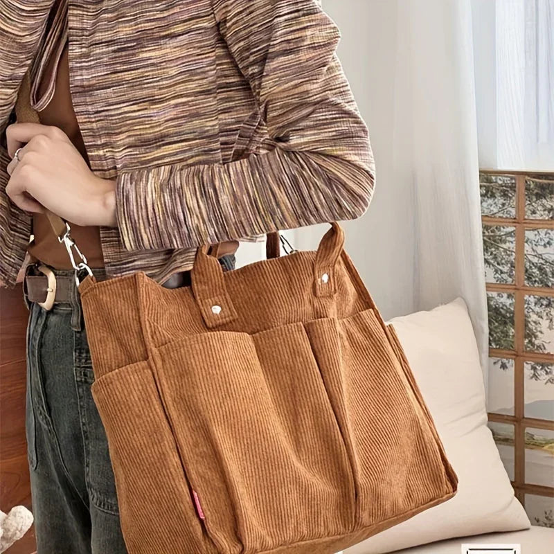María | Bolso de pana multibolsillos
