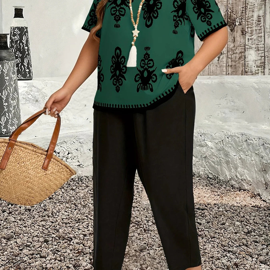 Nuria | Conjunto estampado tallas grandes
