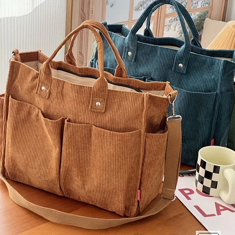 María | Bolso de pana multibolsillos
