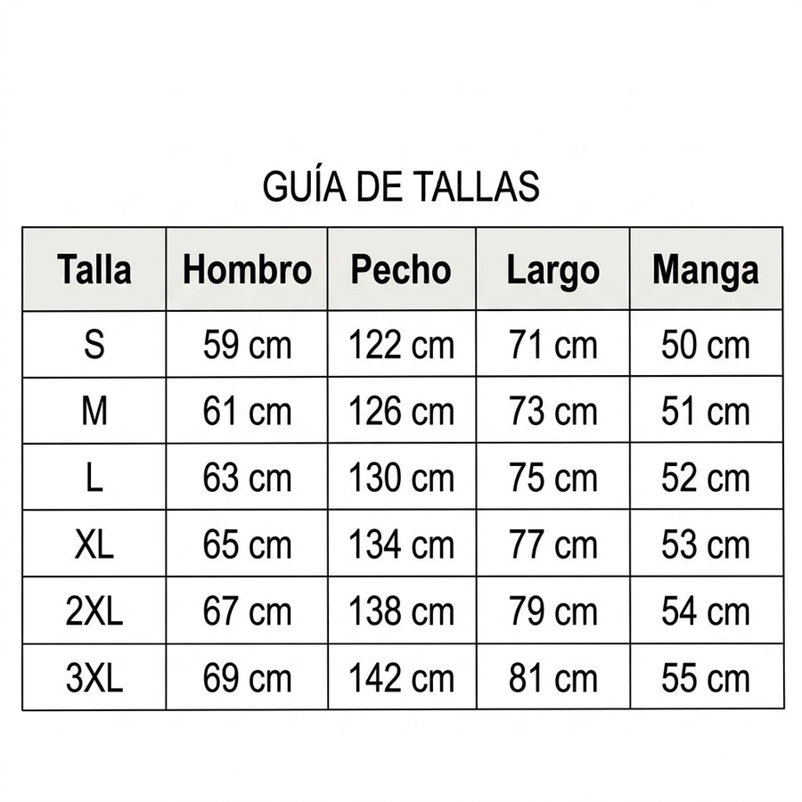 Guía de tallas