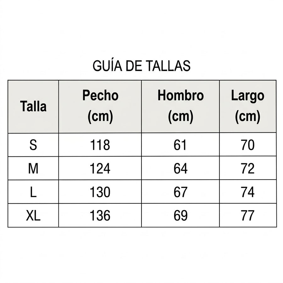 Guía de tallas