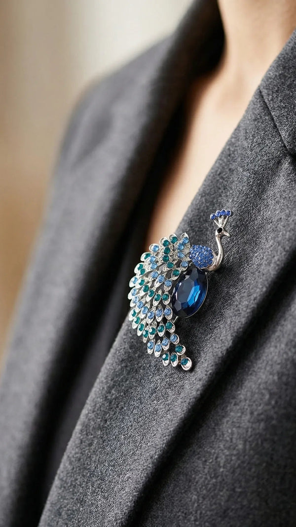 Victoria | Broche de pavo real