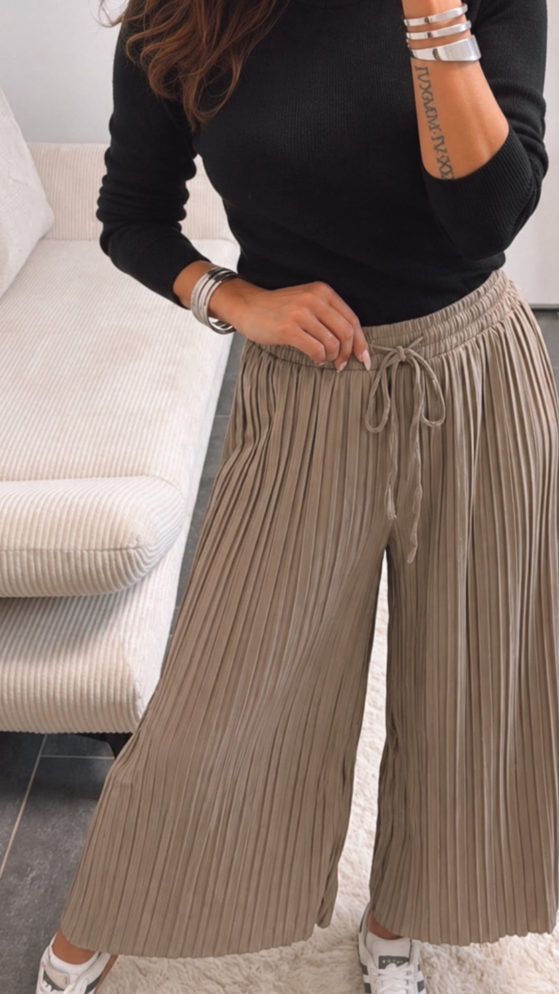 Teresa | Pantalón plisado con forro de viscosa