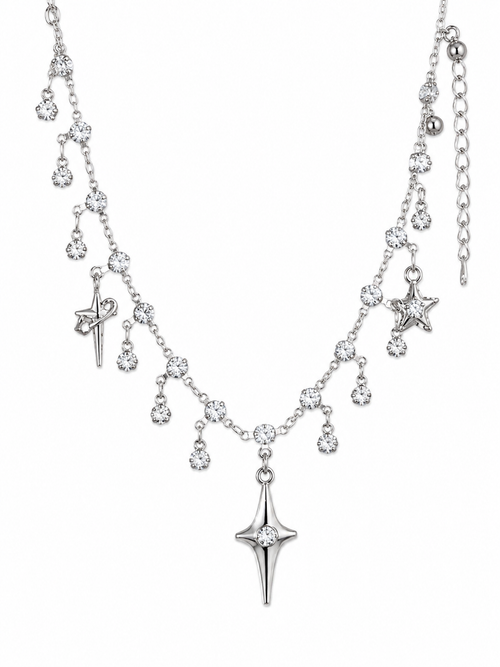 Collar Clavícula con Colgante Cruz