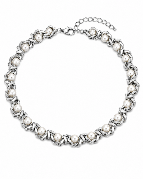 Collar Cadena con Perlas
