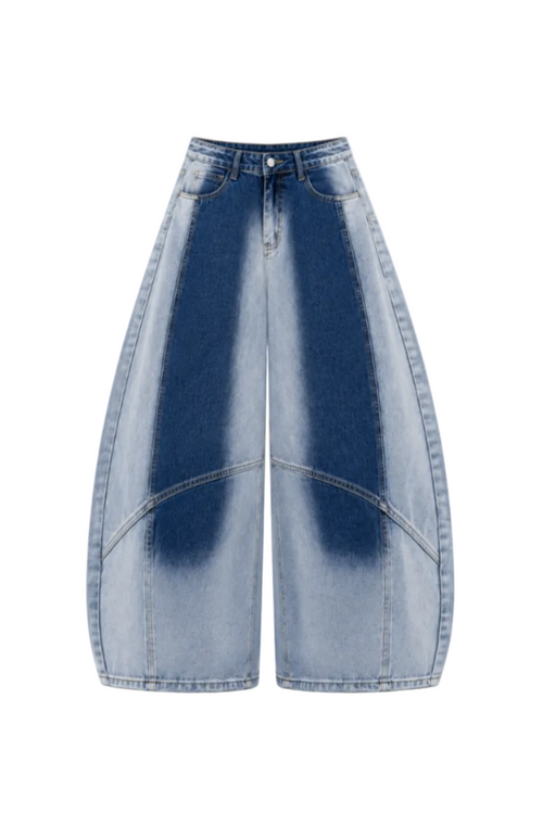Vaqueros Degradado Retro Coreano