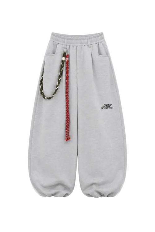Pantalones Super Baggy Pierna Curvada