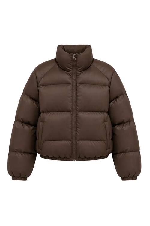 Chaqueta Puffer Cropped Cortavientos