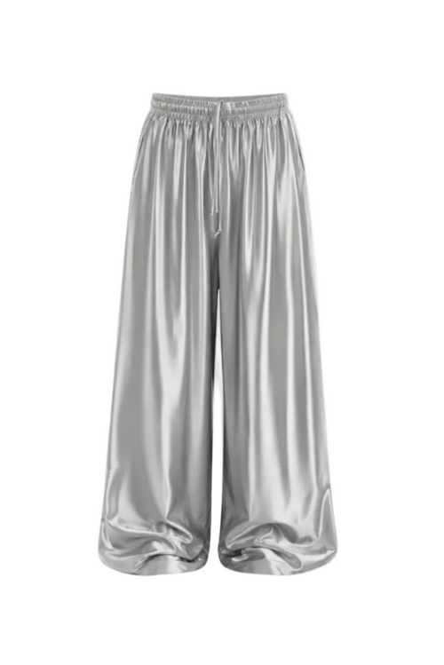 Pantalones Wide-Leg  Casual Fluido Primavera
