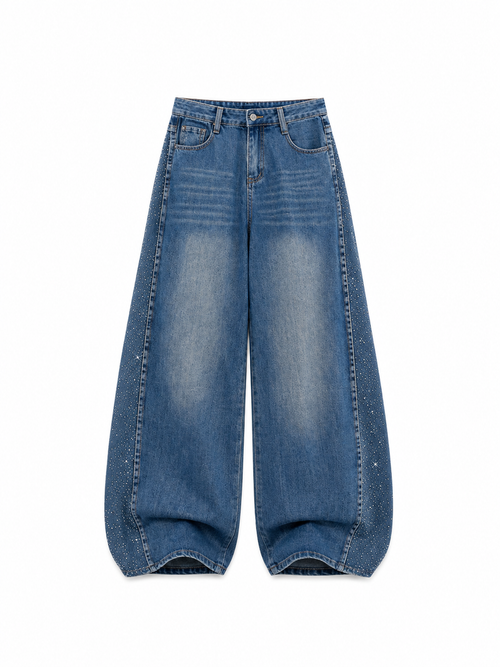 Vaqueros Wide Leg Talle Alto Mujer