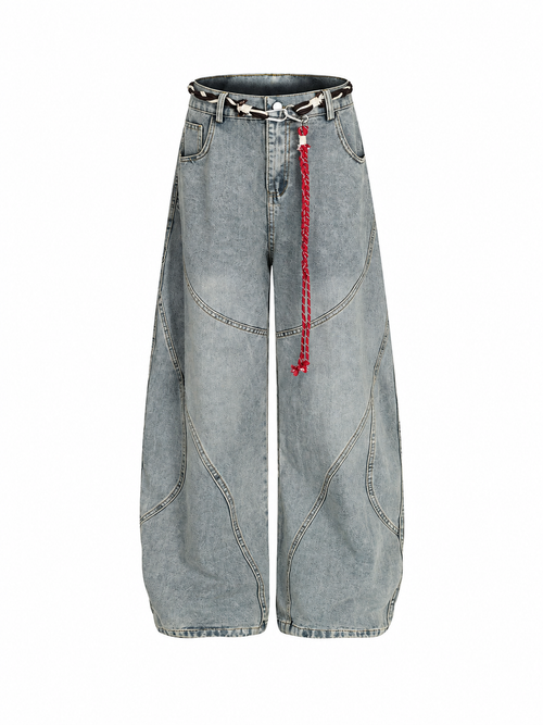Vaqueros Baggy Barrel Lavado Rope