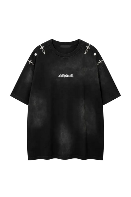 Camiseta BLACK KATANA con Botones Metálicos