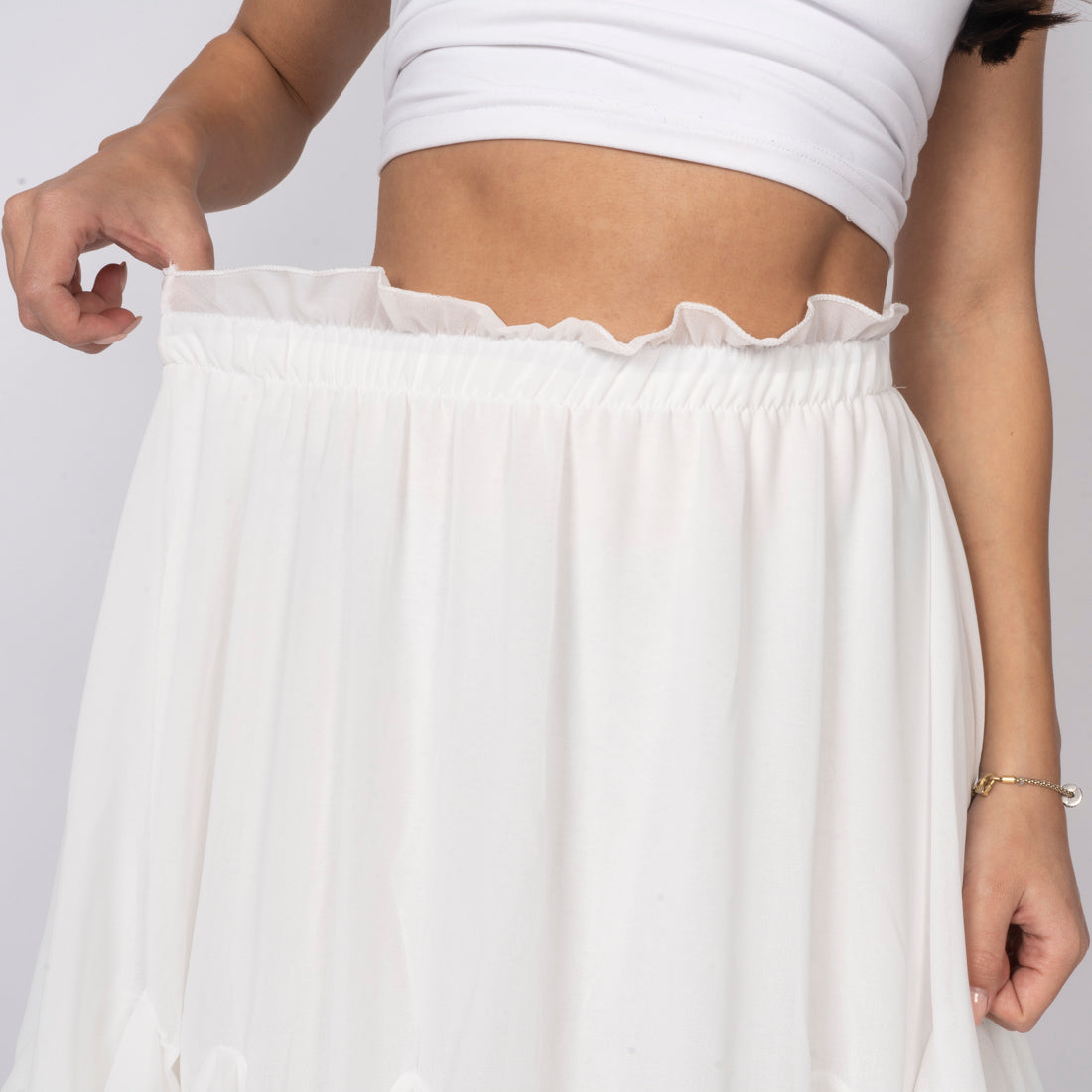 Paloma | Falda corta con volantes