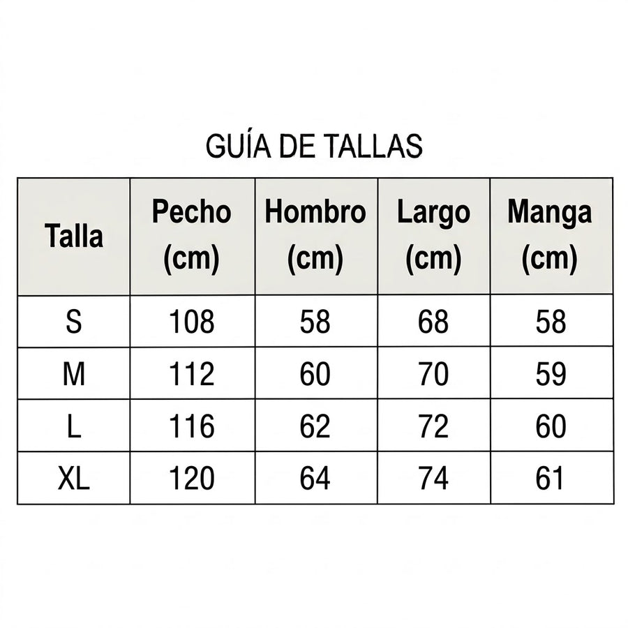 Guía de tallas
