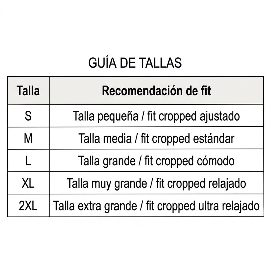 Guía de tallas