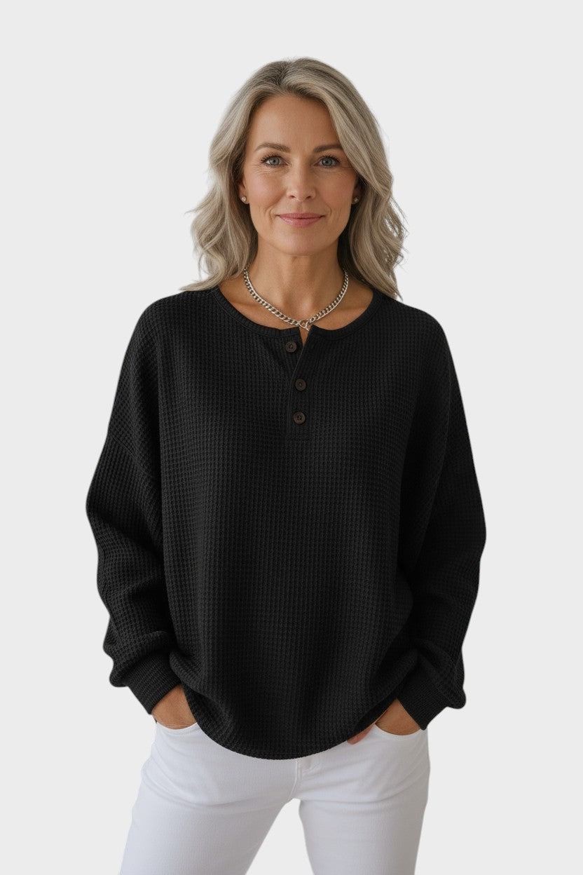 Sandra | Jersey texturizado con botones