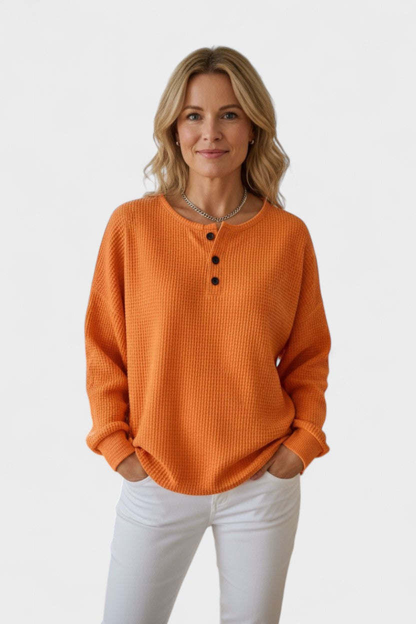 Sandra | Jersey texturizado con botones