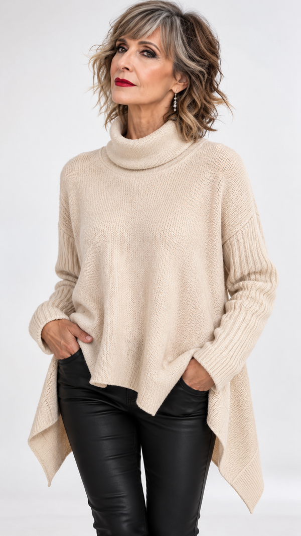 Rocío | Jersey amplio con cuello alto