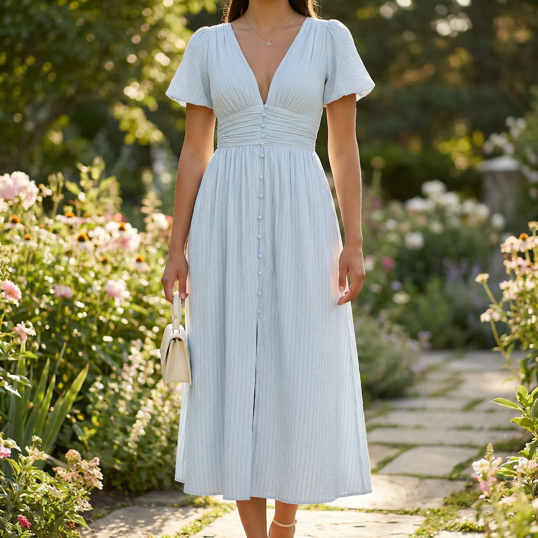 Verónica | Vestido largo con botones