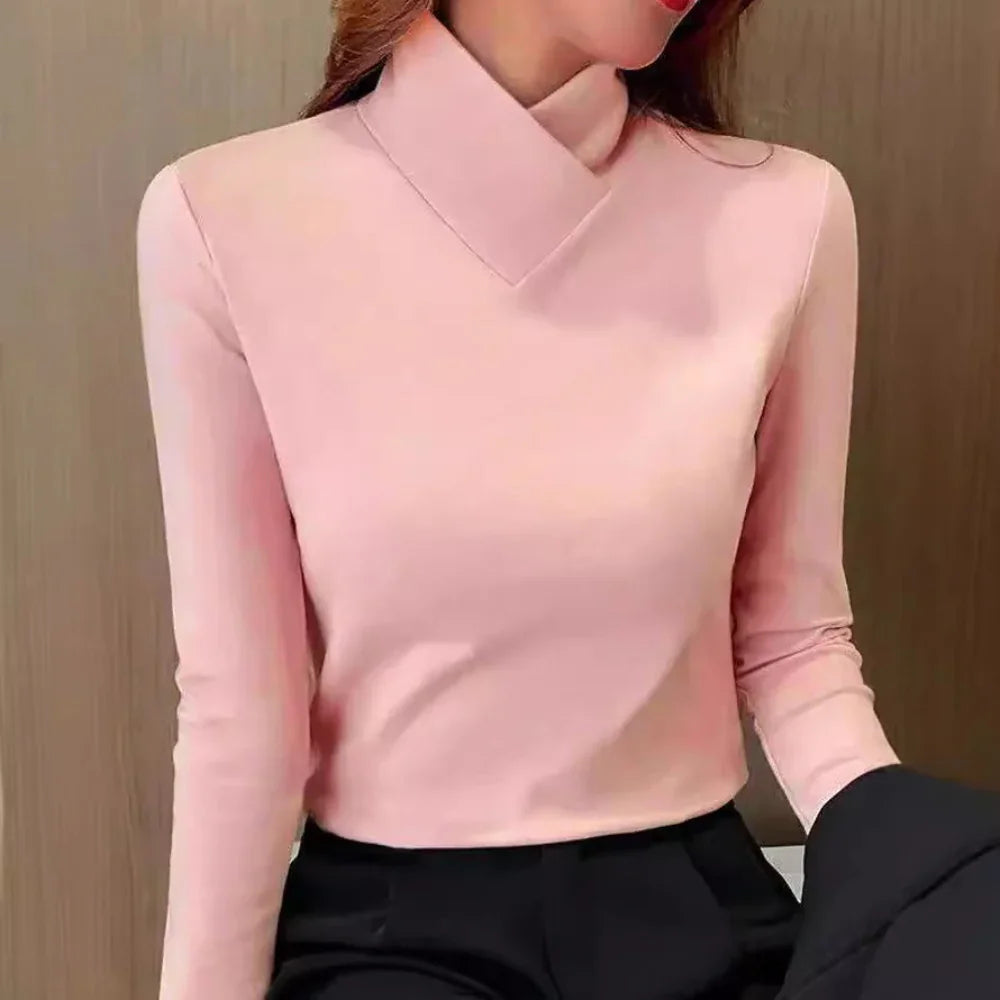 Rosa | Jersey de cuello cruzado