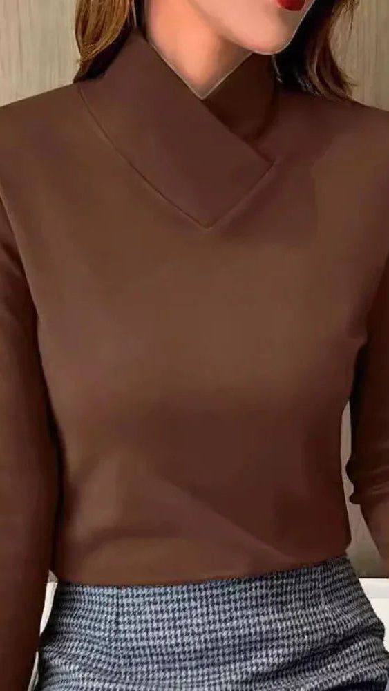 Rosa | Jersey de cuello cruzado