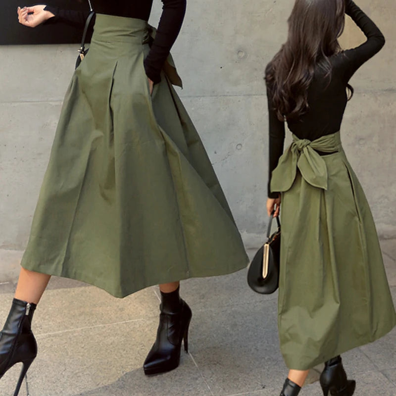 Eugenia | Falda midi de vuelo