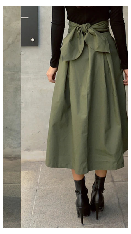 Eugenia | Falda midi de vuelo