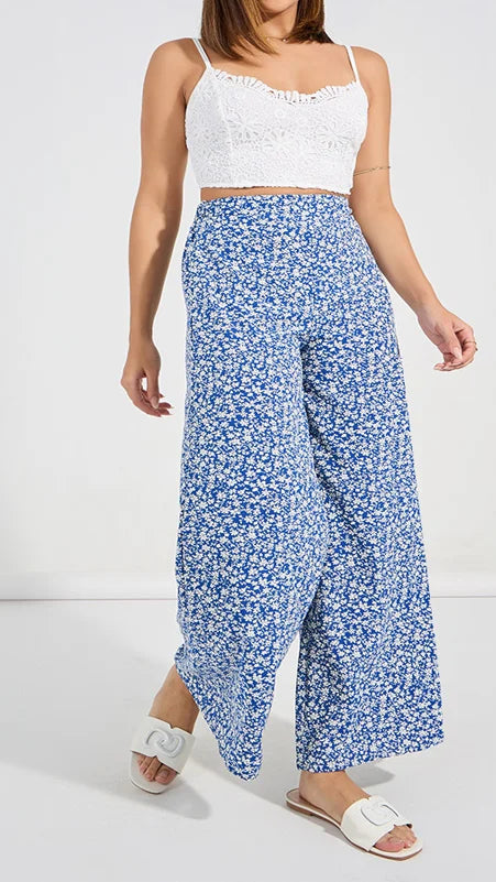 Valentina | Pantalón ancho estampado floral