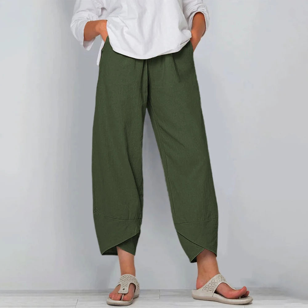 Adriana | Pantalón holgado bajo cruzado