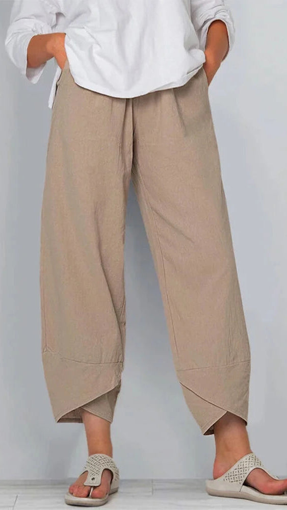Adriana | Pantalón holgado bajo cruzado