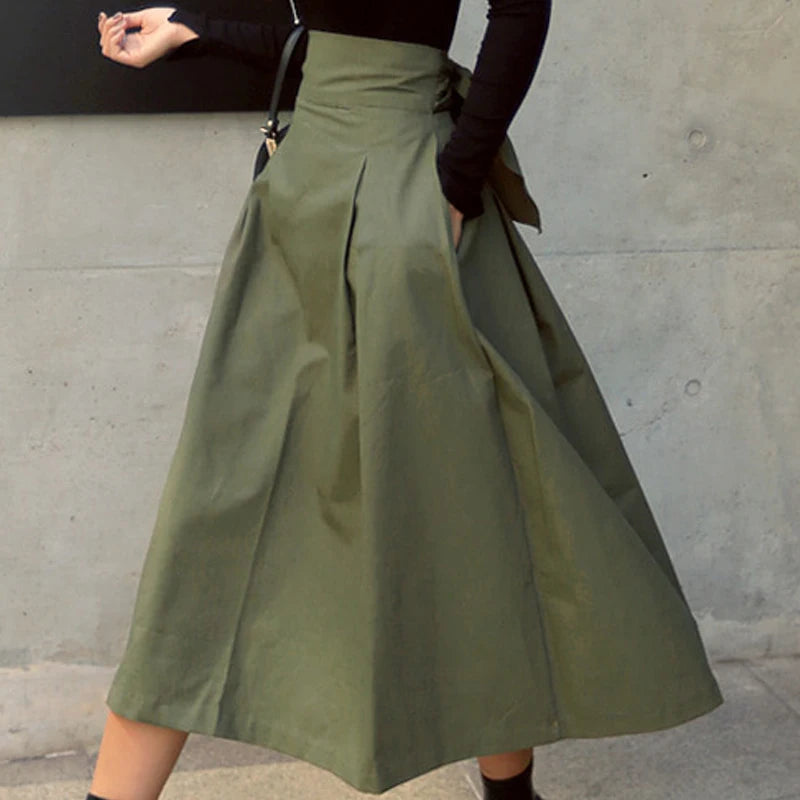Eugenia | Falda midi de vuelo
