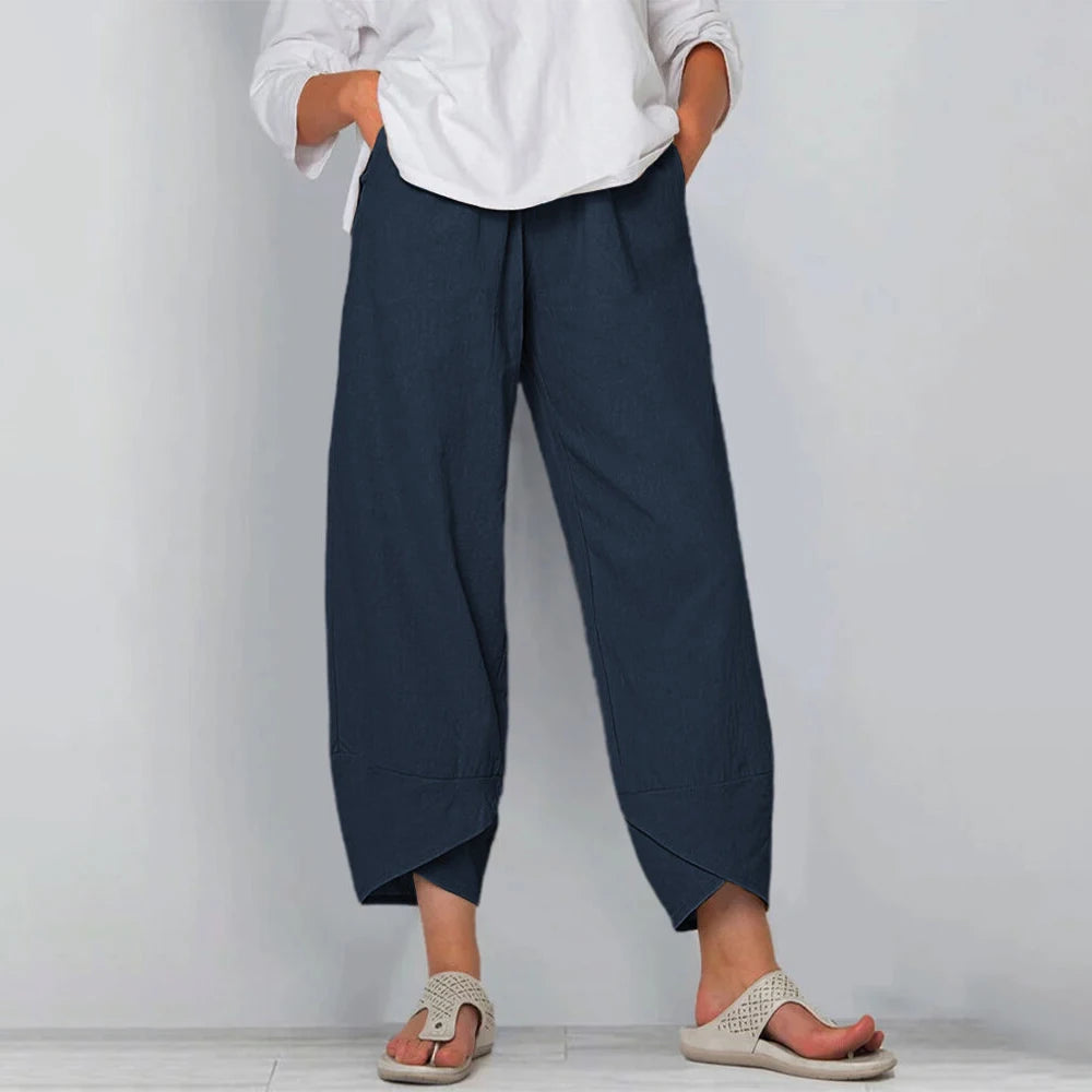 Adriana | Pantalón holgado bajo cruzado
